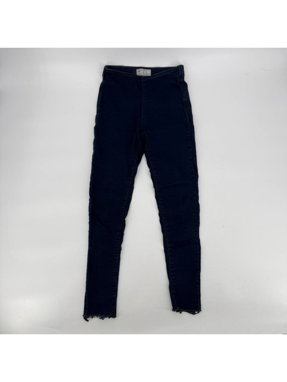 Free People Womens High-Waisted Dark Wash Skinny Jeans With Raw Hem - Size 26
